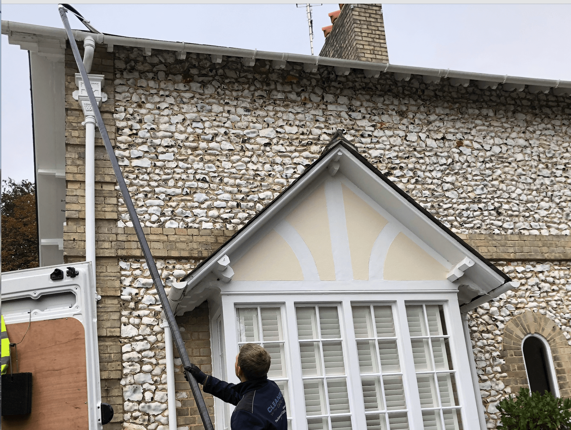 Professional gutter cleaning tools and equipment used by The Roof Moss Cleaners in Wellingborough